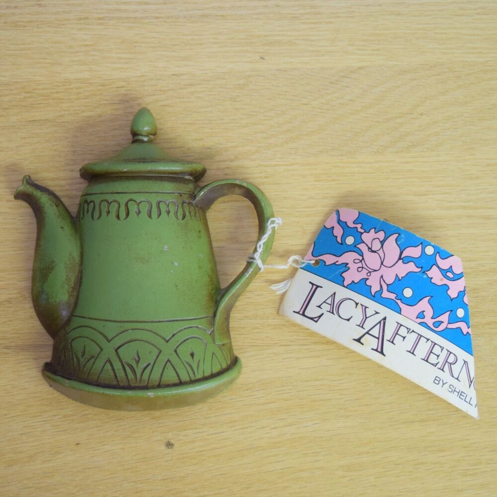 Lacy Afternoon 1967 Teapot Wall Plaque Hanging Decor Cottage Cafe MidCentury